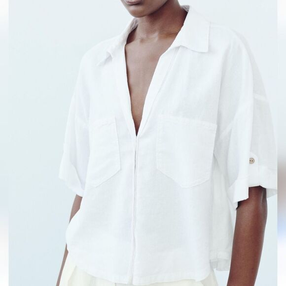 Knox Rose Jumpsuit and Zara Linen Blend Top Bundle. - Picture 2 of 16